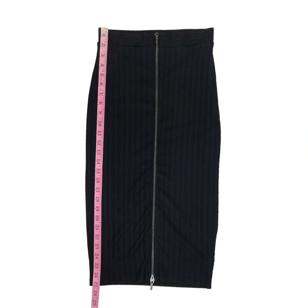 Bebe Full Zip Bodycon Knee Length Pencil Skirt in Black Size XS - Picture 8 of 12